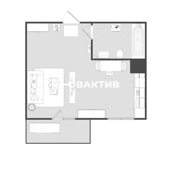 
   Продам 1-комнатную, 45 м², Узловая ул, 8/1

. Фото 18.