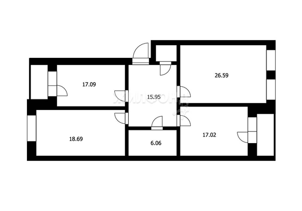 
   Продам 3-комнатную, 103.1 м², 1-е Мочищенское ш, 150

. Фото 34.