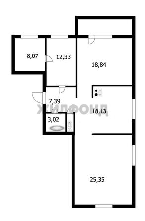 
   Продам 3-комнатную, 86.1 м², Александра Чистякова ул, 2/1

. Фото 9.