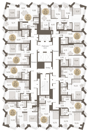 
   Продам 3-комнатную, 56.37 м², Urban-peaks (Городские вершины)

. Фото 1.