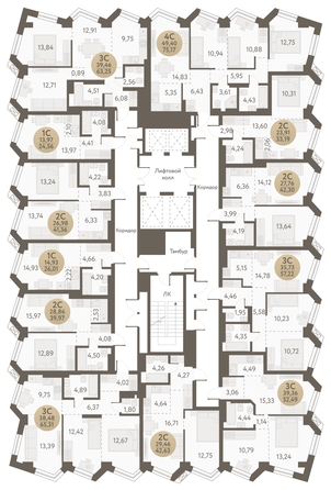 
   Продам 2-комнатную, 42.63 м², Urban-peaks (Городские вершины)

. Фото 1.