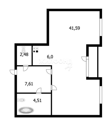 
   Продам 2-комнатную, 62.1 м², Владимира Заровного ул, 6

. Фото 11.