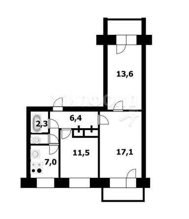 
   Продам 3-комнатную, 59.9 м², Саввы Кожевникова ул, 19

. Фото 21.