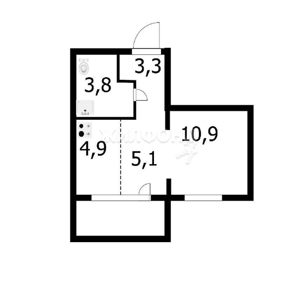 
   Продам студию, 28.1 м², Связистов ул, 162/1

. Фото 2.