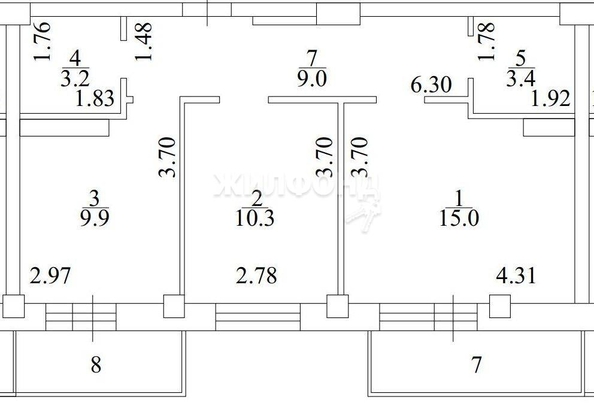 
   Продам 2-комнатную, 50.8 м², Закаменский мкр, 16

. Фото 1.