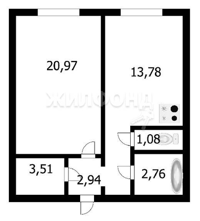 
   Продам 2-комнатную, 47.9 м², Александра Чистякова ул, 8

. Фото 6.