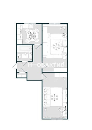 
  Продается 2-комн. квартира, 54.4 м², Плахотного ул, д. 37
. Фото 2.