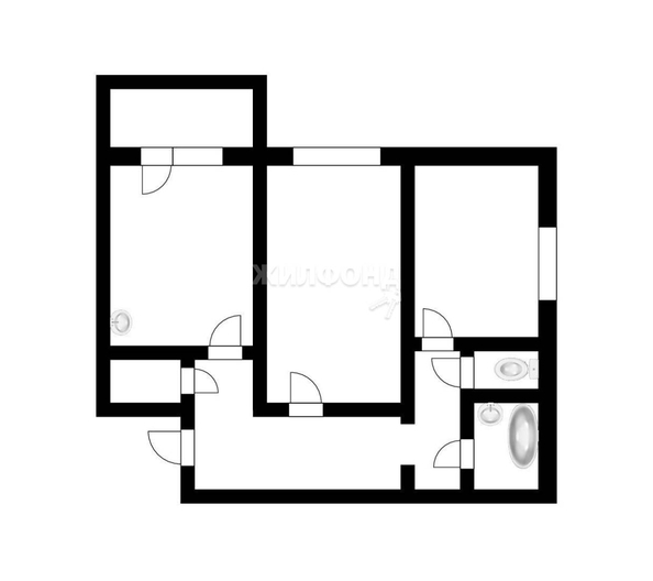 
   Продам 2-комнатную, 57.3 м², Хилокская ул, 1В

. Фото 2.