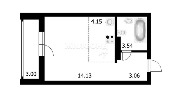 
   Продам студию, 25 м², Ошанина ул, 1

. Фото 22.