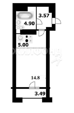 
   Продам студию, 28.6 м², Забалуева ул, 3/1

. Фото 9.