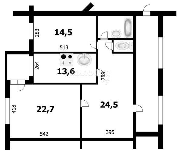 
   Продам 2-комнатную, 83.2 м², Кирова ул, 46

. Фото 9.