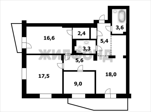 
   Продам 3-комнатную, 83.5 м², Плахотного ул, 80

. Фото 33.