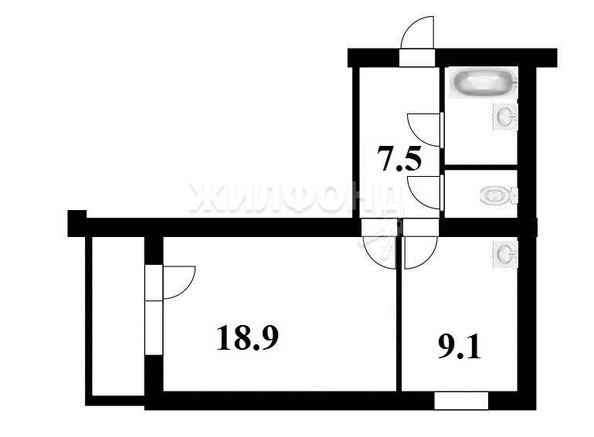 
   Продам 1-комнатную, 41 м², Адриена Лежена ул, 23

. Фото 10.