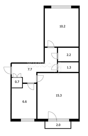 
   Продам 2-комнатную, 44 м², Микрорайон ул, 54

. Фото 2.