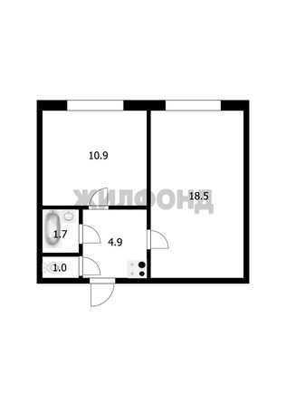 
   Продам 1-комнатную, 37 м², Сибиряков-Гвардейцев ул, 44/5

. Фото 7.
