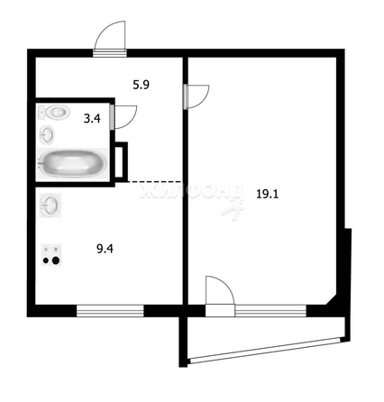 
   Продам 1-комнатную, 37.8 м², Стофато ул, 13

. Фото 2.