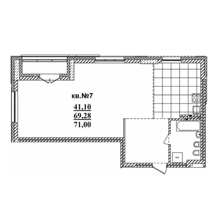 
   Продам 3-комнатную, 71 м²,  Римский квартал, 2 очередь

. Фото 1.