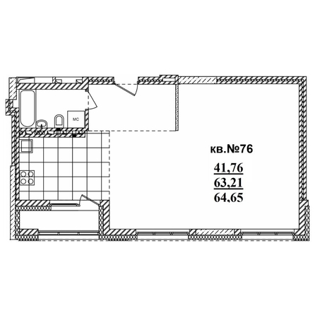 
   Продам 2-комнатную, 64.78 м²,  Римский квартал, 2 очередь

. Фото 1.