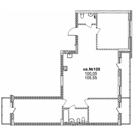 
   Продам 4-комнатную, 105.55 м²,  Римский квартал, 2 очередь

. Фото 1.