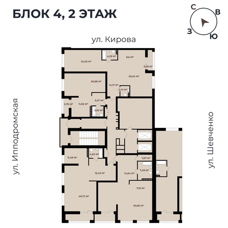 
   Продам 2-комнатную, 77.36 м²,  Римский квартал, 2 очередь

. Фото 11.