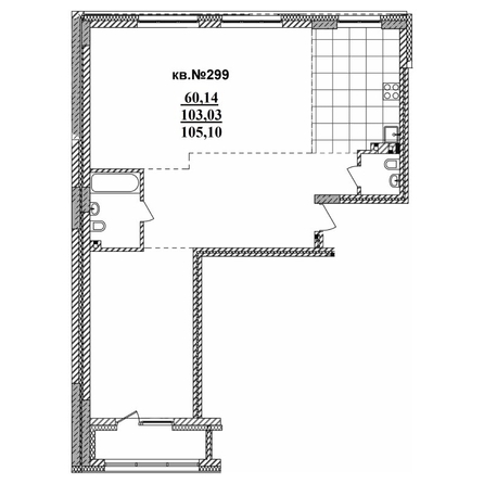 
   Продам 3-комнатную, 105.1 м²,  Римский квартал, 2 очередь

. Фото 1.