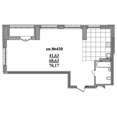 
   Продам 3-комнатную, 71.27 м²,  Римский квартал, 2 очередь

. Фото 1.