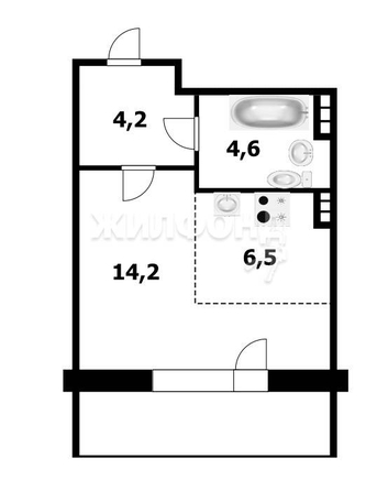 
   Продам 1-комнатную, 29.5 м², Ипподромская ул, 75

. Фото 1.