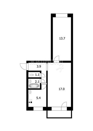 
   Продам 2-комнатную, 43.2 м², Петухова ул, 114

. Фото 7.