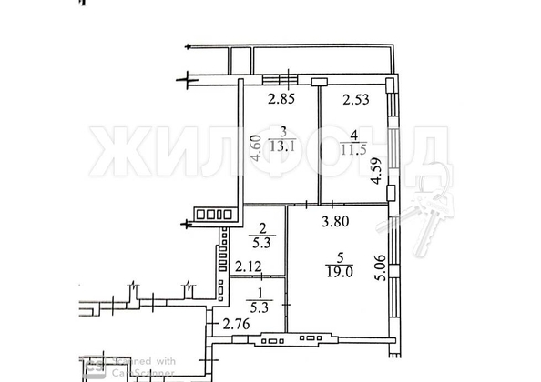 
   Продам 3-комнатную, 54.7 м², 1-я Чулымская ул, 112/5

. Фото 23.