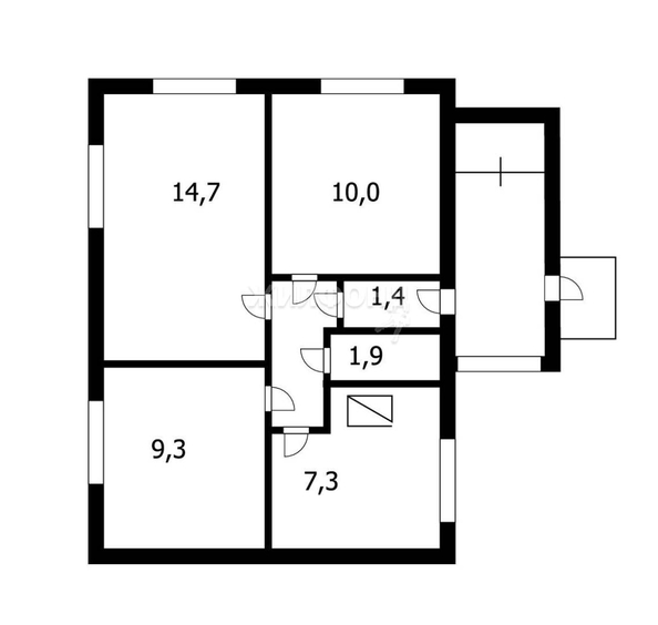 
   Продам 3-комнатную, 48 м², Школьный пер, 1

. Фото 7.