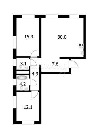 
   Продам 3-комнатную, 77.2 м², Планетная ул, 55/5

. Фото 45.