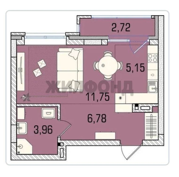 
  Продается студия, 27.6 м², ЖК Цивилизация, дом 1
. Фото 9.