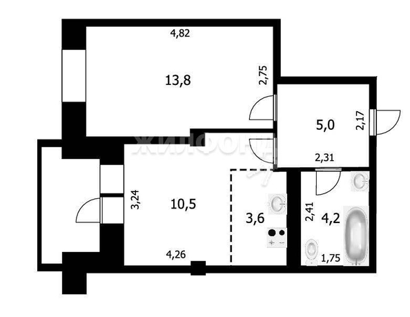 
   Продам 2-комнатную, 37.1 м², Междуреченская ул, 3

. Фото 25.