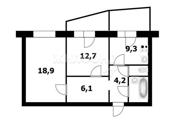 
   Продам 2-комнатную, 55.4 м², Красный пр-кт, 327/3

. Фото 1.