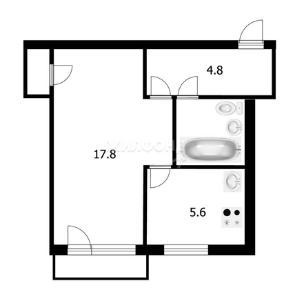 
   Продам 1-комнатную, 31.8 м², Ватутина ул, 18а

. Фото 13.