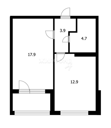 
   Продам 1-комнатную, 40 м², Александра Чистякова ул, 22

. Фото 15.