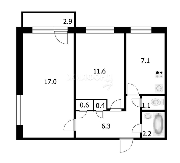 
   Продам 2-комнатную, 46.3 м², Дуси Ковальчук ул, 71

. Фото 21.