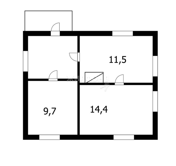 
   Продам дом, 35.6 м², Новосибирск

. Фото 7.