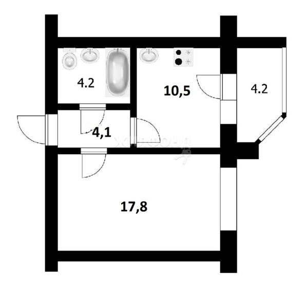 
   Продам 1-комнатную, 36.6 м², Стартовая ул, 3

. Фото 1.