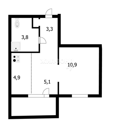 
   Продам студию, 28.1 м², Связистов ул, 162/4

. Фото 6.