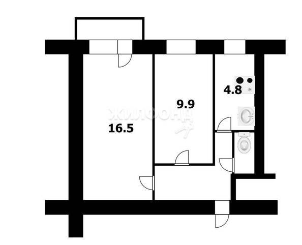 
   Продам 2-комнатную, 37.4 м², 3 Интернационала ул, 276

. Фото 1.