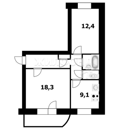 
   Продам 2-комнатную, 53.6 м², Беловежская ул, 8

. Фото 1.