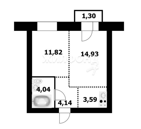 
   Продам 2-комнатную, 38.91 м², Ботаника мкр, 7

. Фото 8.