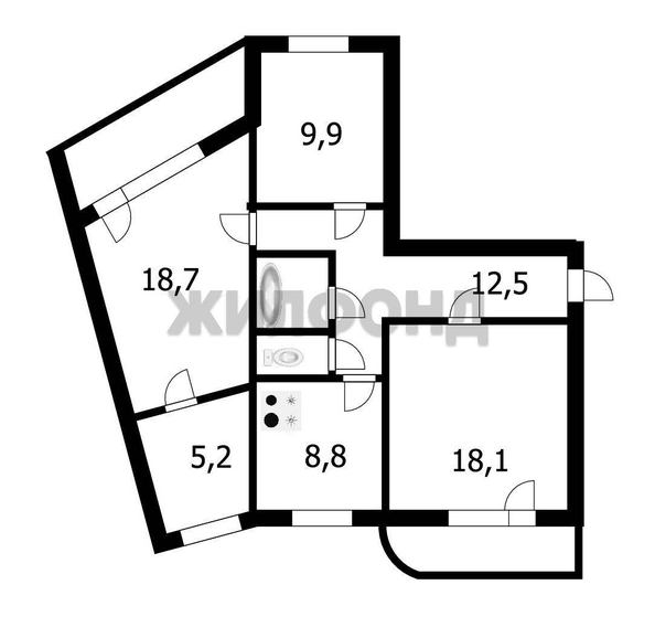 
   Продам 3-комнатную, 76.8 м², В. Высоцкого ул, 11

. Фото 18.