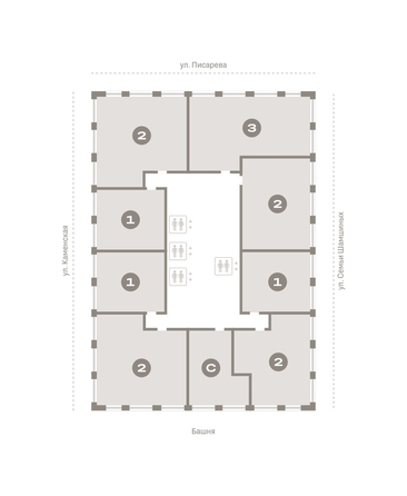 
   Продам 2-комнатную, 85.53 м², Мылзавод, дом 8

. Фото 13.