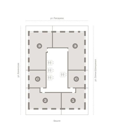 
   Продам 2-комнатную, 106.5 м², Мылзавод, дом 8

. Фото 13.