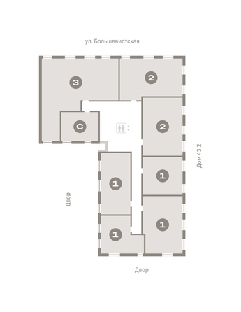 
   Продам 3-комнатную, 126.9 м², Европейский берег, дом 44

. Фото 1.