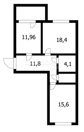 
   Продам 2-комнатную, 64.2 м², Закаменский мкр, 20/2

. Фото 29.