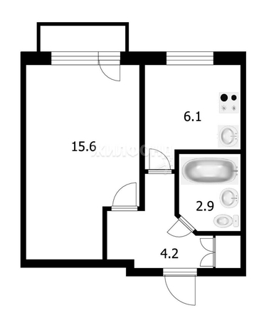 
   Продам 1-комнатную, 29.2 м², Микрорайон ул, 58

. Фото 8.