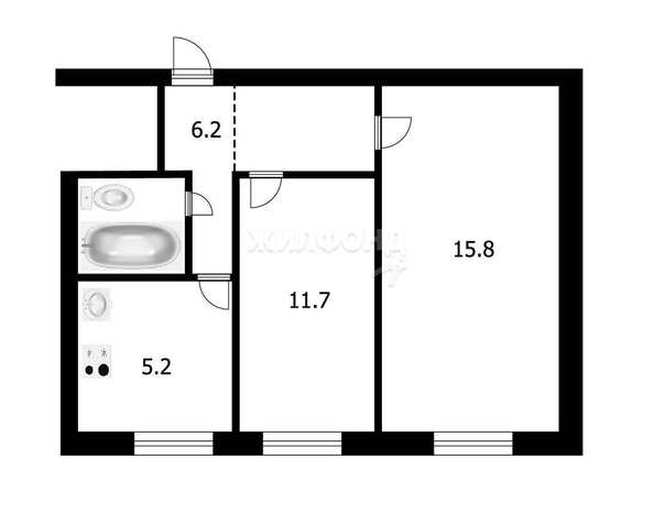 
   Продам 2-комнатную, 41.4 м², Промышленная ул, 5

. Фото 18.